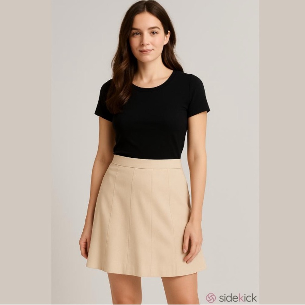 Escada Cream Skater Mini Skirt for Work